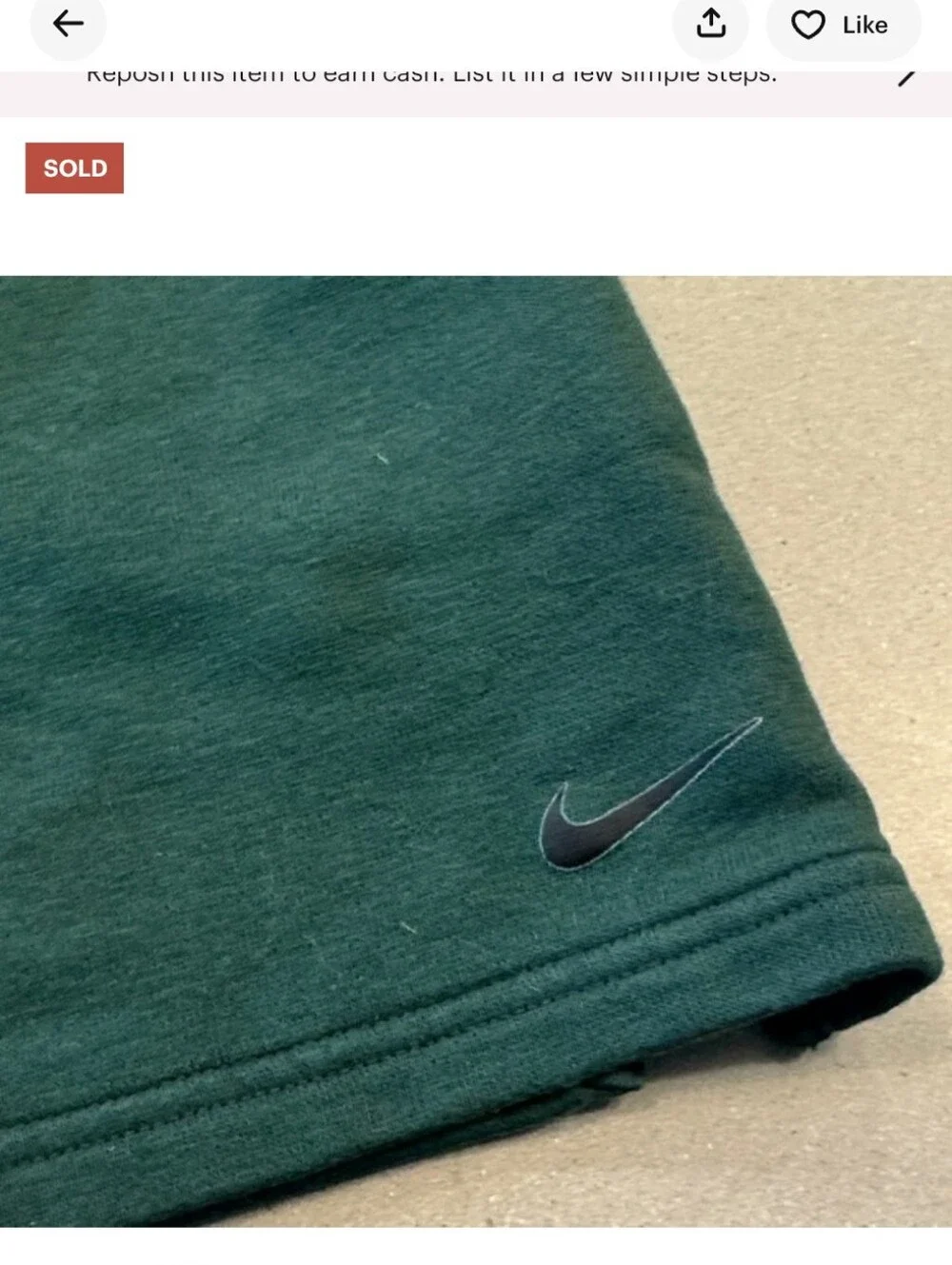 Nike Women's Dark Green Athletic Shorts